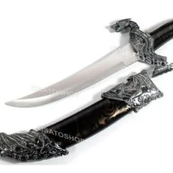 Faca Adaga Punhal Dragão Chinês Lamina Aço Inox, Decoração